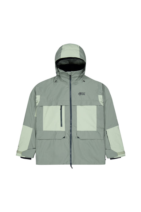 Picture Dugnad Mens Jacket ski jacket -- front view on model showing insulated shell and hood at Willis Ski and Board