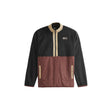 Picture Mens Mathew Quarter Fleece mid layer -- front view on model showing mid layer insulation