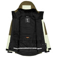 Picture Seen Womens Jacket 2026 ski jacket -- Tobacco colorway front view on model with hood and cuffs