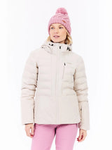 Protest Hazely Womens Jacket 2026 ski jacket -- Kit Off White colorway outside profile showing zippered pockets and seams