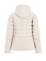 Protest Hazely Womens Jacket 2026 ski jacket -- Kit Off White colorway detail view of hood lining and wrist cuff design