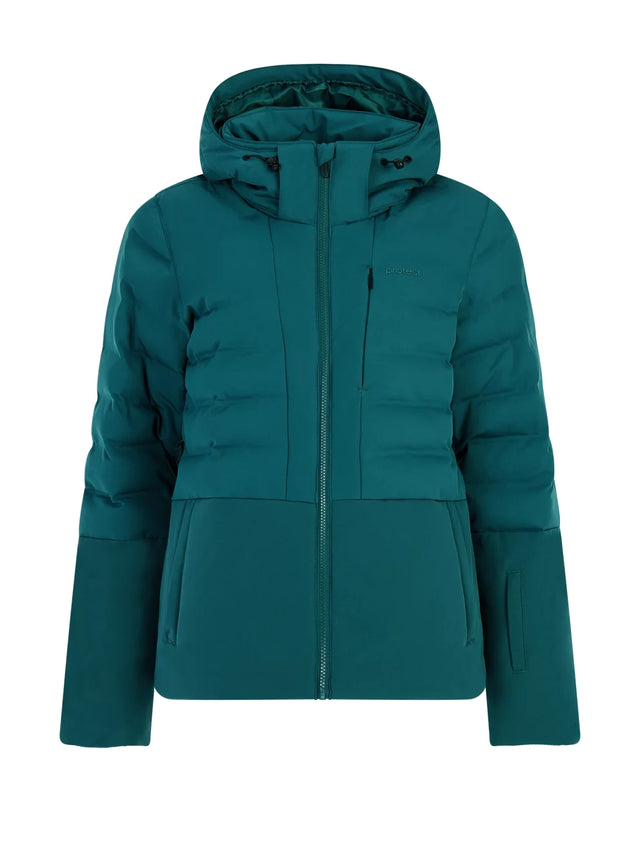 Protest Hazely Womens Jacket 2026 ski jacket -- front view on model showing insulated shell and hood at Willis Ski and Board