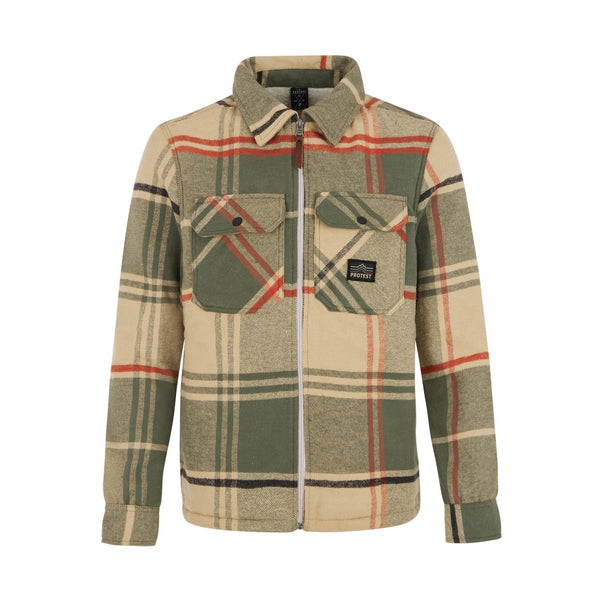 This is an image of Protest Stallo Mens Flannel Jacket
