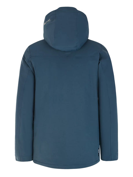 Protest Timothy Mens Jacket 2026 ski jacket -- Twilight Navy colorway back view showing articulated powder skirt and fit