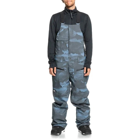 Quiksilver Utility Mens Bib ski pant -- front view on model showing insulated ski pant at Willis Ski and Board Pittsburgh