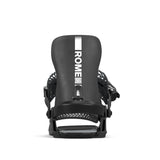 Rome 390 Boss Hw Snowboard Bindings 2026 snowboard binding -- Black Med Lg colorway top view showing highback and straps