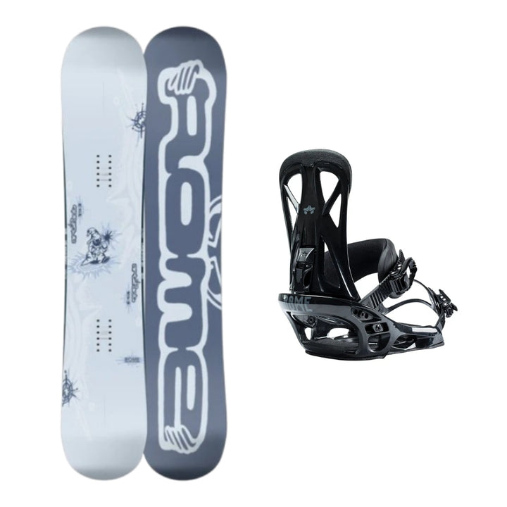 This is an image of Rome Artifact Snowboard 2026 with Rome United Bindings