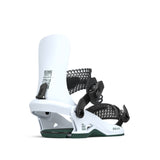 Rome Brass Hw Snowboard Bindings 2026 snowboard binding -- Ice Med Lg colorway top view showing highback and straps