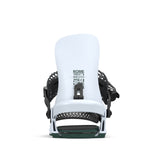 Rome Brass Hw Snowboard Bindings 2026 snowboard binding -- Ice Small colorway top view showing highback and straps