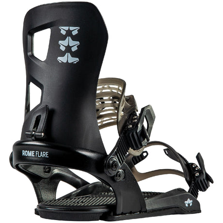 Rome Flare Snowboard Binding snowboard binding -- top view showing toe and heel at Willis Ski and Board Pittsburgh