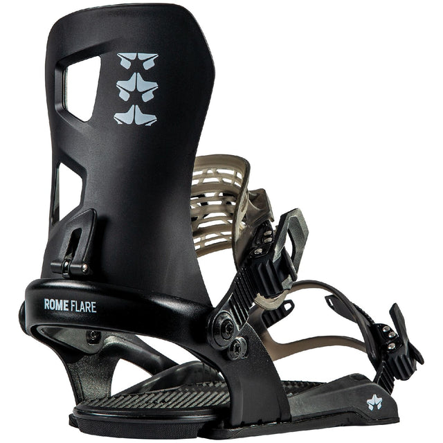 Rome Flare Snowboard Binding snowboard binding -- top view showing toe and heel at Willis Ski and Board Pittsburgh
