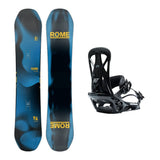 Rome Mechanic Snowboard 2026 alpine binding -- With Rome United Bindings colorway top view showing toe and heel piece