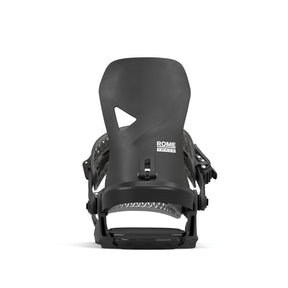 Rome Trace Hw Snowboard Bindings 2026 snowboard binding -- Black Med Lg colorway top view showing highback and straps