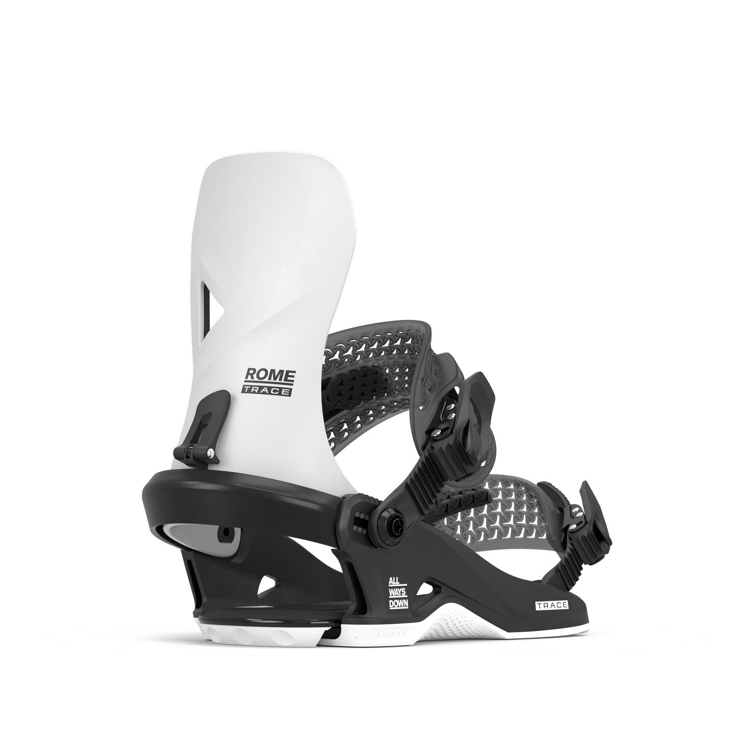 Rome Trace HW Snowboard Bindings 2026 - White