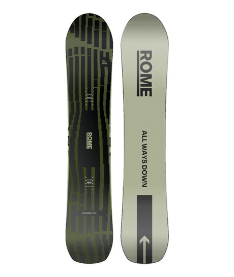 Rome Warden Snowboard 2026 all-mountain snowboard -- top sheet graphic at Willis Ski and Board Pittsburgh