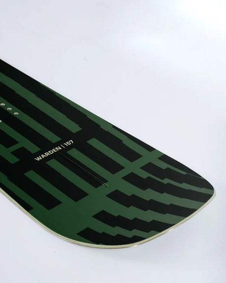 Rome Warden Snowboard 2026 alpine binding -- Regular colorway top view showing toe and heel piece