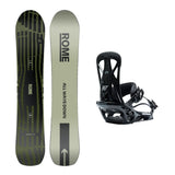 Rome Warden Snowboard 2026 alpine binding -- With Rome United Bindings colorway top view showing toe and heel piece