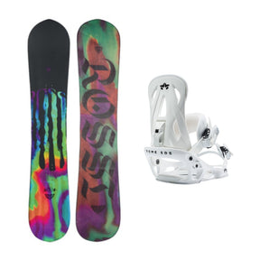 This is an image of Rossignol Airis Snowboard with Rome Shift Bindings