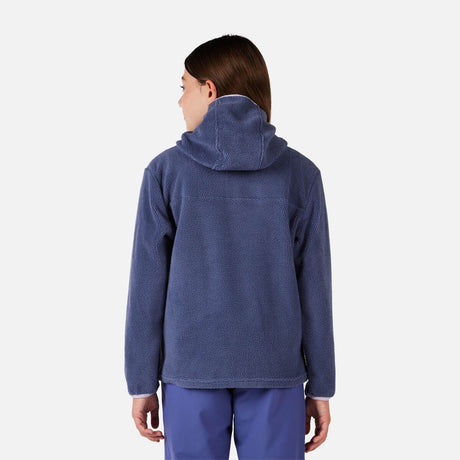Rossignol Alltrack Anarak Junior Fleece 2026 mid layer -- True Night Blue colorway front view on model