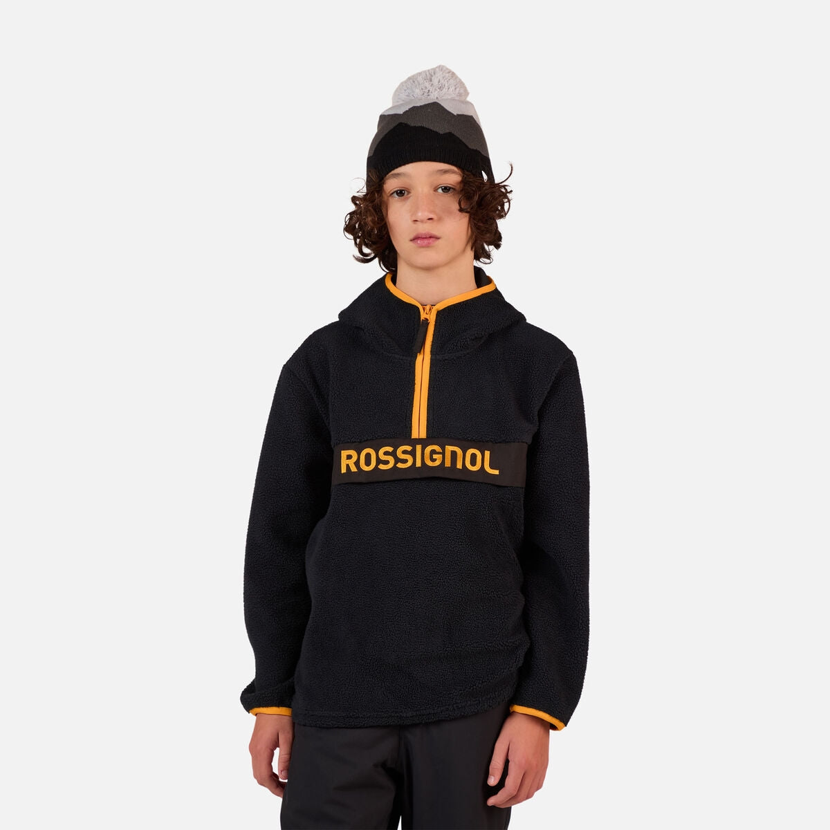 Rossignol Alltrack Anarak Junior Fleece 2026 mid layer -- front view on model showing mid layer insulation