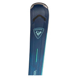 Rossignol Arcade 84 W Skis With Konect 12 Bindings 2026 alpine binding -- Nx12 Gw Binding colorway top view showing toe and