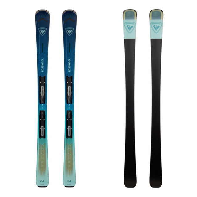 Rossignol Arcade 84 W Skis With Konect 12 Bindings 2026 alpine binding -- top view showing toe and heel piece at Willis Ski
