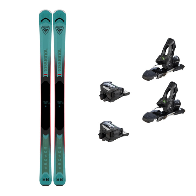 This is an image of Rossignol Arcade 88 Open Skis Package with Attack 11 Ski Bindings