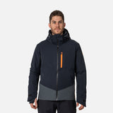 Rossignol Blackside Mens Jacket 2026 ski jacket -- front view on model showing insulated shell and hood at Willis Ski and