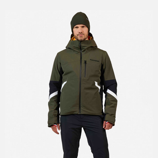 Rossignol Ciastel Mens Jacket 2026 ski jacket -- front view on model showing insulated shell and hood at Willis Ski and