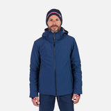 Rossignol Cieloato Mens Jacket ski jacket -- front view on model showing insulated shell and hood at Willis Ski and Board