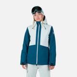 Rossignol Corbets Womens Jacket ski jacket -- front view on model showing insulated shell and hood at Willis Ski and Board