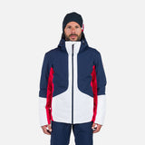 Rossignol Diretta Mix Mens Jacket ski jacket -- front view on model showing insulated shell and hood at Willis Ski and Board