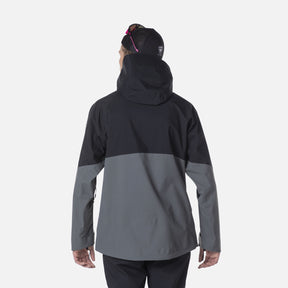 Rossignol Evader Mens Jacket 2026 ski jacket -- Black colorway front view on model with hood and cuffs