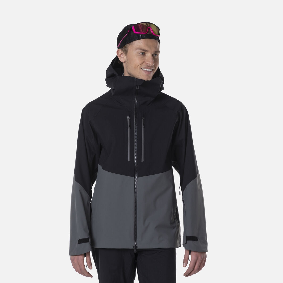 Rossignol Evader Mens Jacket 2026 ski jacket -- front view on model showing insulated shell and hood at Willis Ski and Board