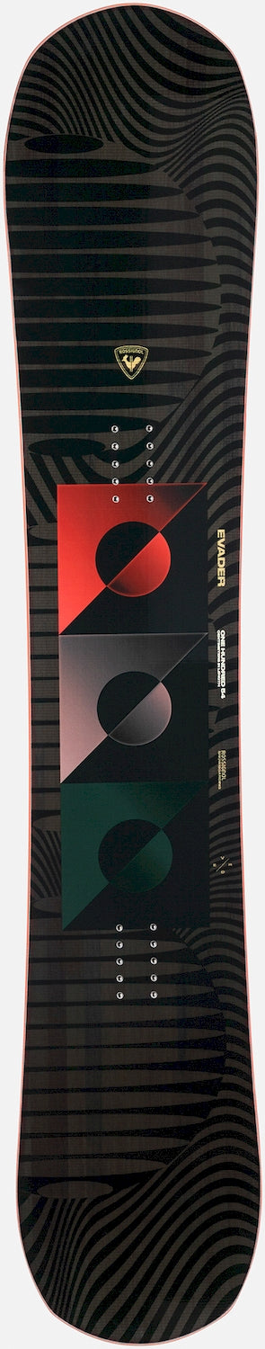 Rossignol Evader Snowboard all-mountain snowboard -- top sheet graphic at Willis Ski and Board Pittsburgh