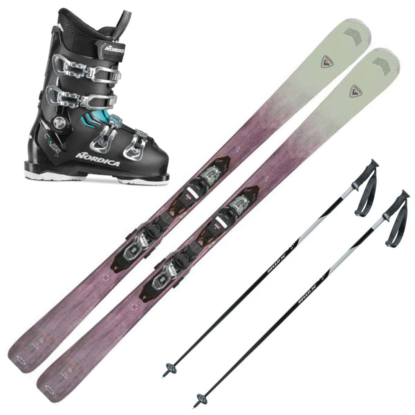 This is an image of Rossignol Experience 78 Ca Skis with Xpress 10 GW Bindings Package with Ski Boots