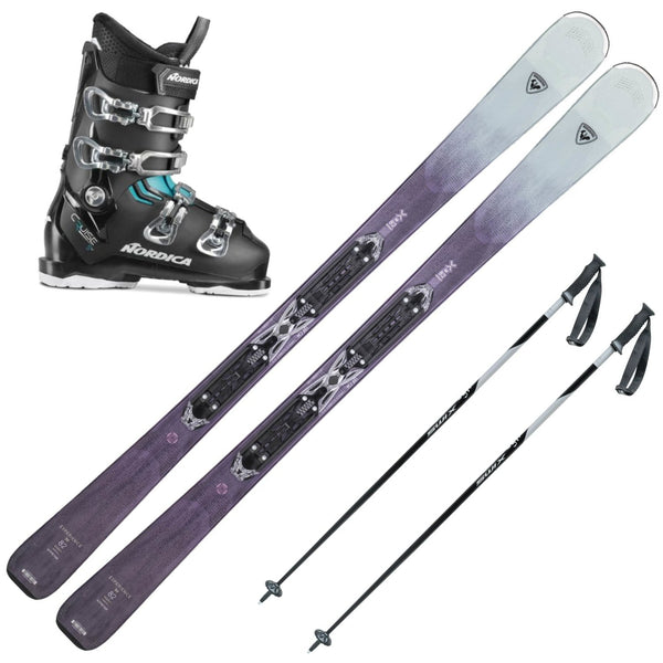 This is an image of Rossignol Experience W 82 Basalt Skis w/Xpress 11 GW Bindings Package with Ski Boots