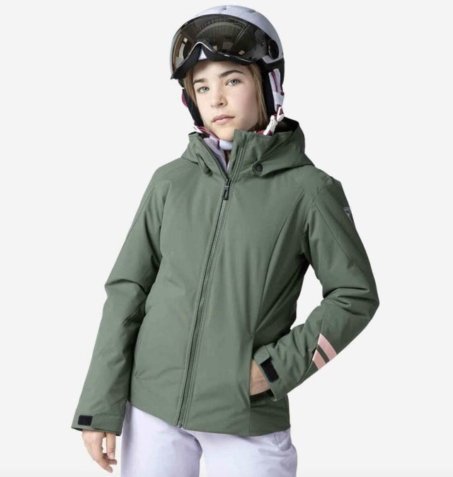 Rossignol Girl Fonction Jacket ski jacket -- front view on model showing insulated shell and hood at Willis Ski and Board