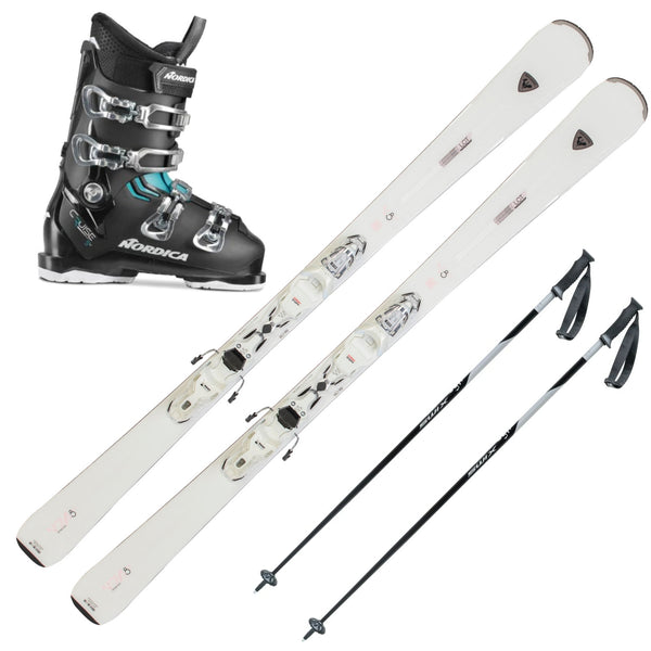 This is an image of Rossignol Nova 8 Ca Skis with XPress 11 GW Bindings Package with Ski Boots