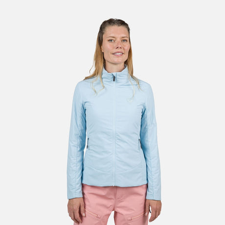 Rossignol Opside Womens Jacket 2024 ski jacket -- Glacier colorway lifestyle view showing full jacket silhouette