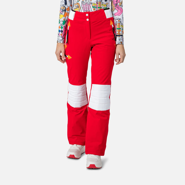 Rossignol Pilot Womens Stretch Pant ski pant -- front view on model showing insulated ski pant at Willis Ski and Board