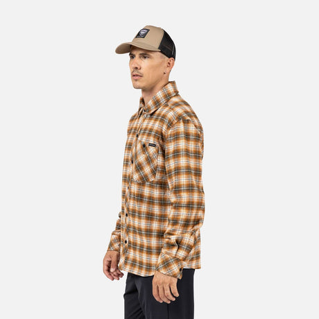 Rossignol Ranch Plaid Mens Shirt 2026 product -- Fog colorway alternate angle