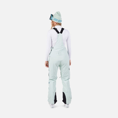 Rossignol Relax Womens Bib ski pant -- Steam colorway front view on model