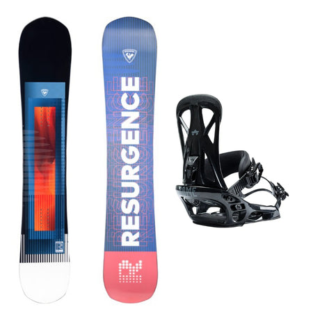 This is an image of Rossignol Resurgence Snowboard with Rome United Bindings