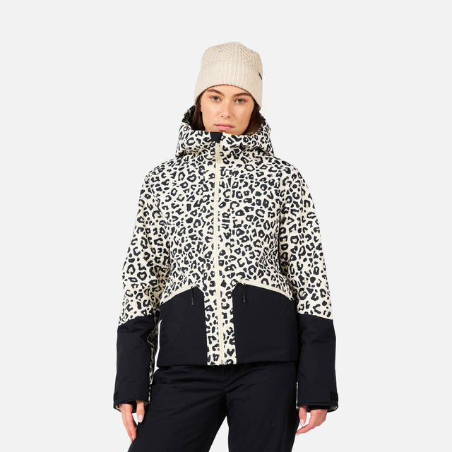 Rossignol Rochrun Womens Jacket 2026 ski jacket -- front view on model showing insulated shell and hood at Willis Ski and
