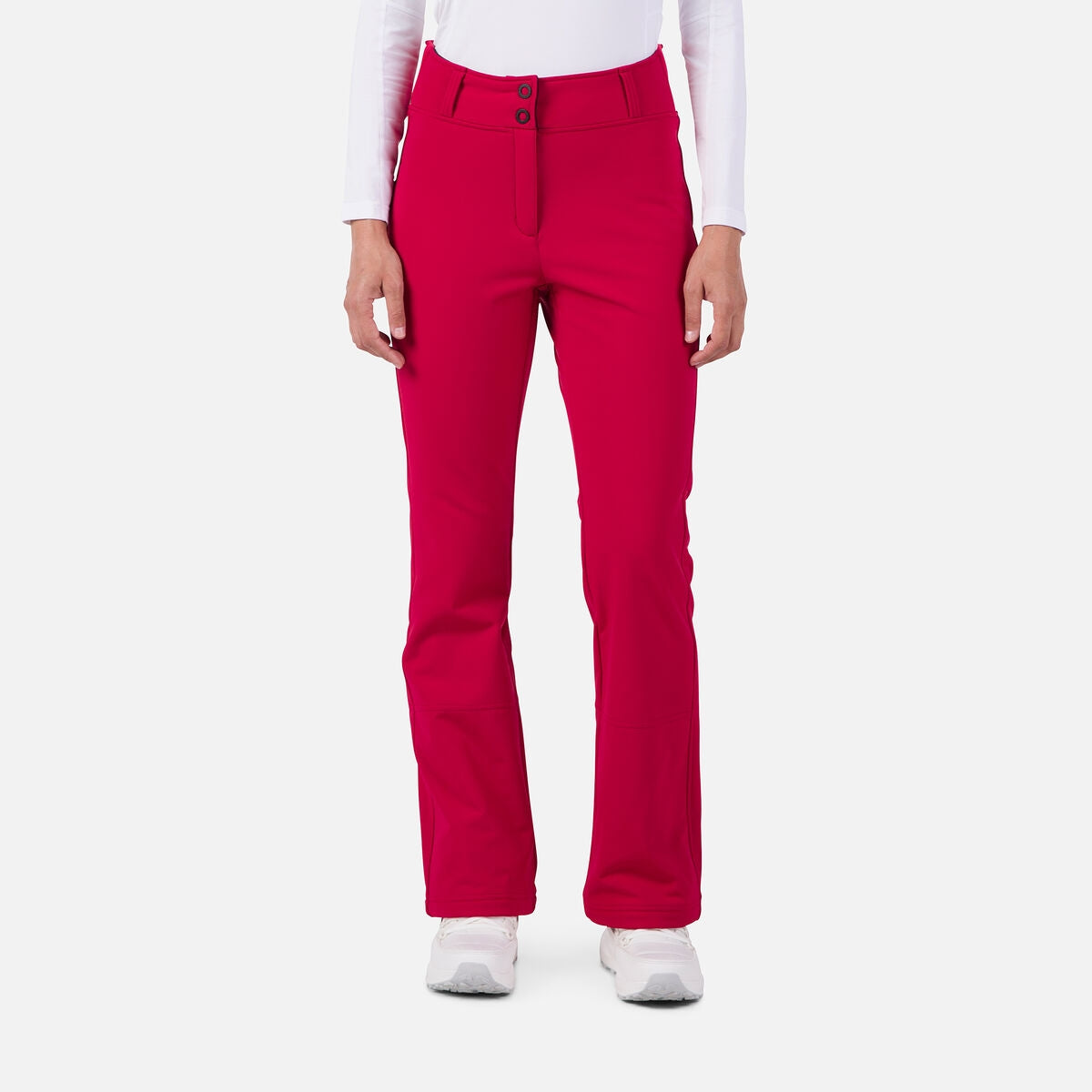 Rossignol Ski Softshell Womens Pant ski pant -- front view on model showing insulated ski pant at Willis Ski and Board