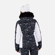 Rossignol Staci Pr Puffy Womens Jacket ski jacket -- Black colorway front view on model with hood and cuffs