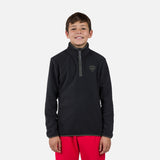 Rossignol Strawpile Junior Hz Fleece 2026 mid layer -- front view on model showing mid layer insulation
