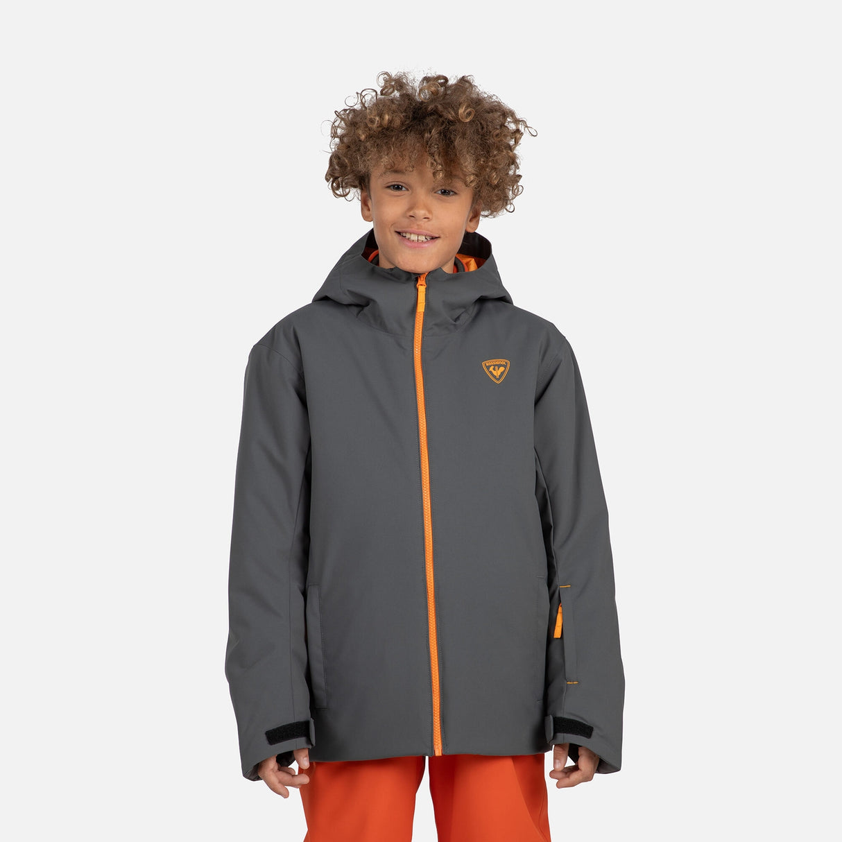Rossignol Strawpile Junior Jacket ski jacket -- front view on model showing insulated shell and hood at Willis Ski and Board