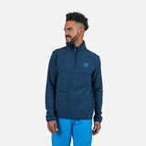 Rossignol Strawpile Mens Fleece Hz mid layer -- front view on model showing mid layer insulation